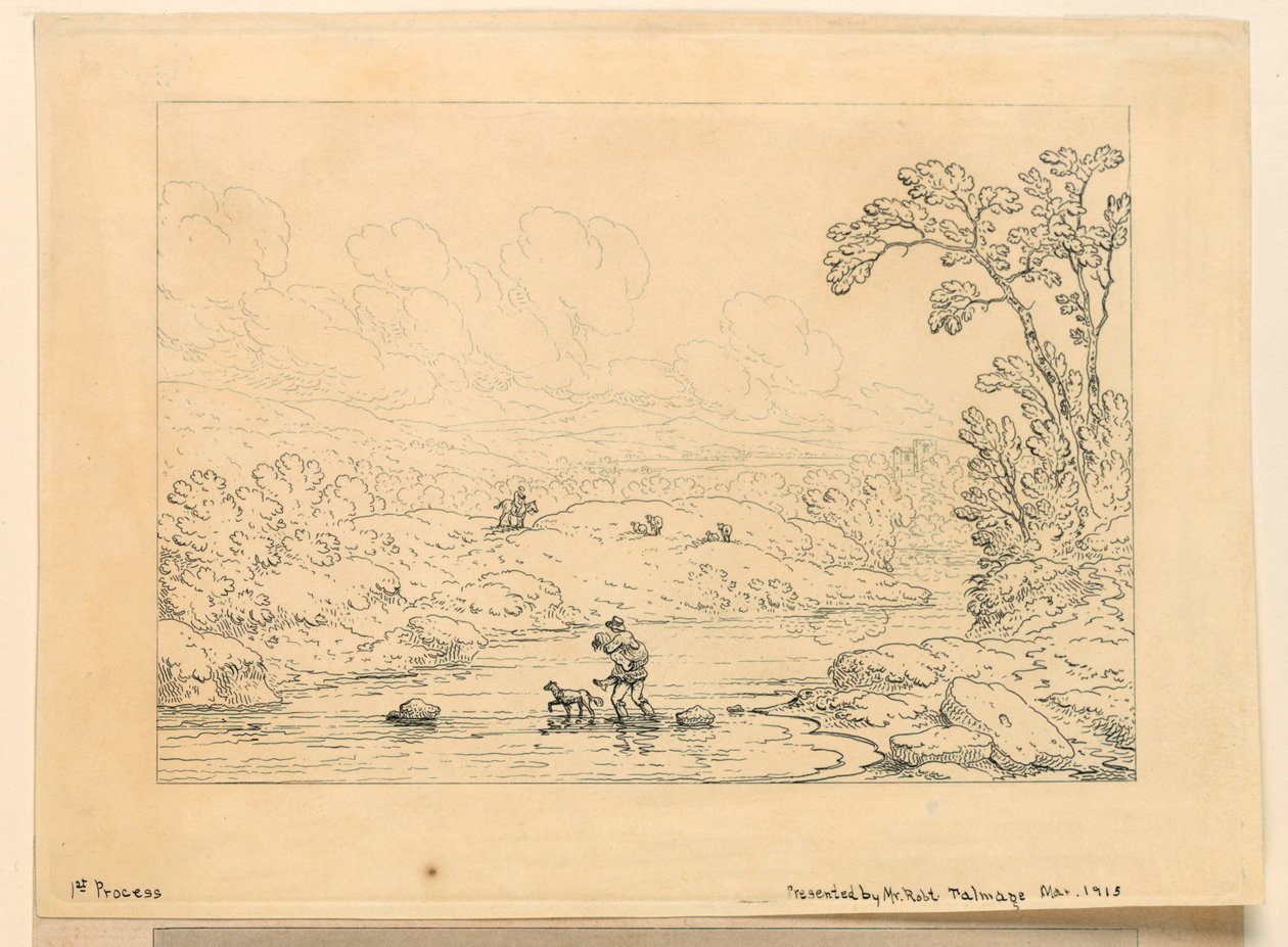Pastorale Szene, erster Prozess von Unknown artist