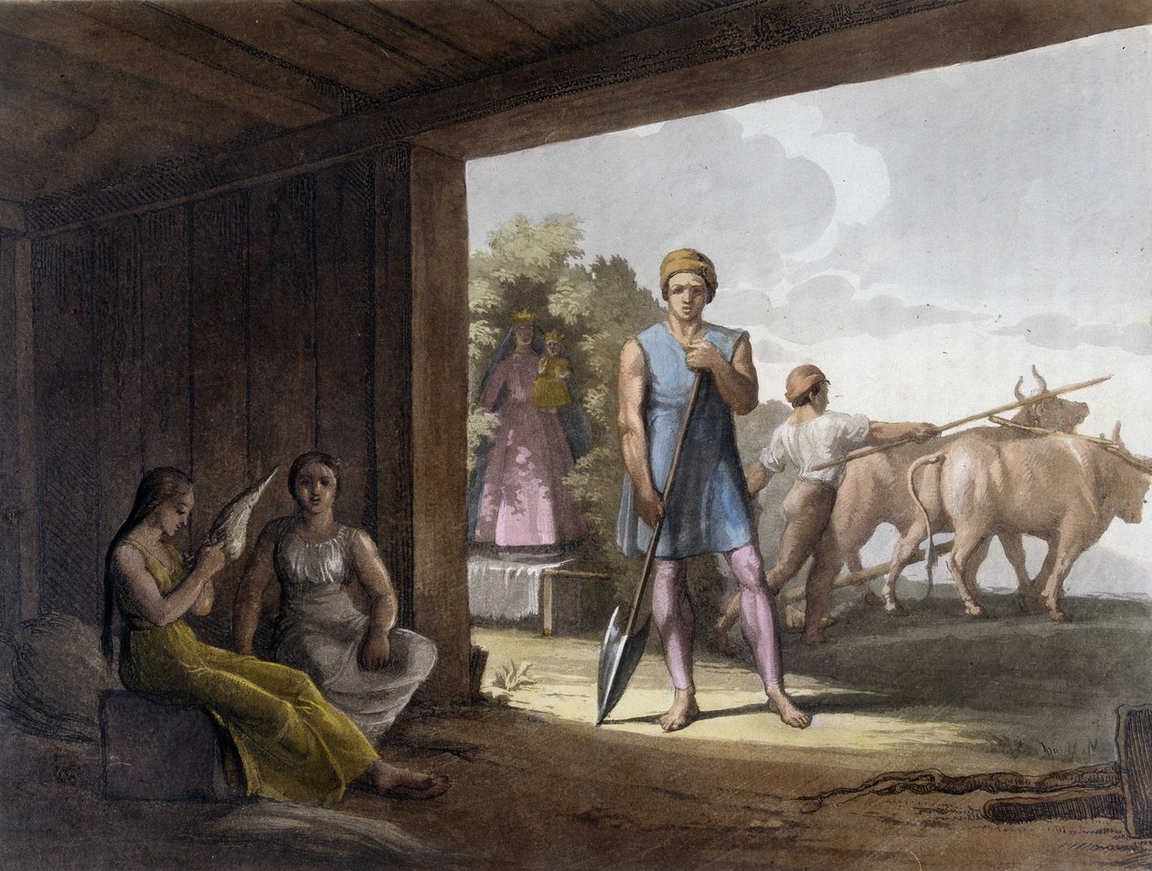 Paternalistische Kolonisation durch Jesuiten unter Nutzung des Know-hows der Tupi-Guaranis-Indianer in Paraguay von Unknown artist