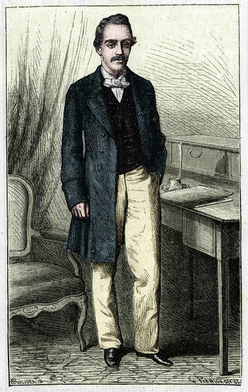 Paul du Chaillu (1837-1903), französischer Entdecker von Äquatorialafrika. von Unknown artist