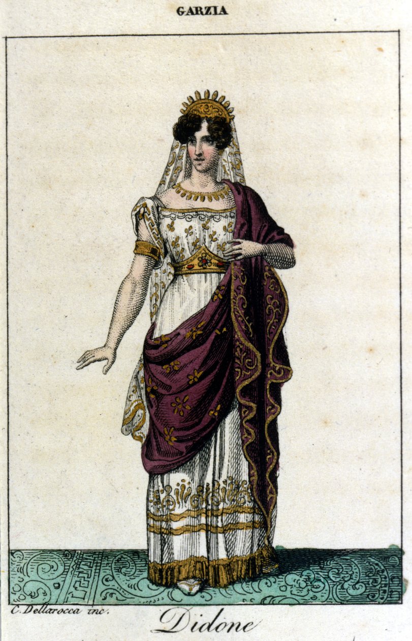 Pauline Viardot-Garcia (1821-1910), französische Sängerin in der Rolle der Didon. Oper „Didone Abbandonata“ von Saverio Mercadante. von Unknown artist