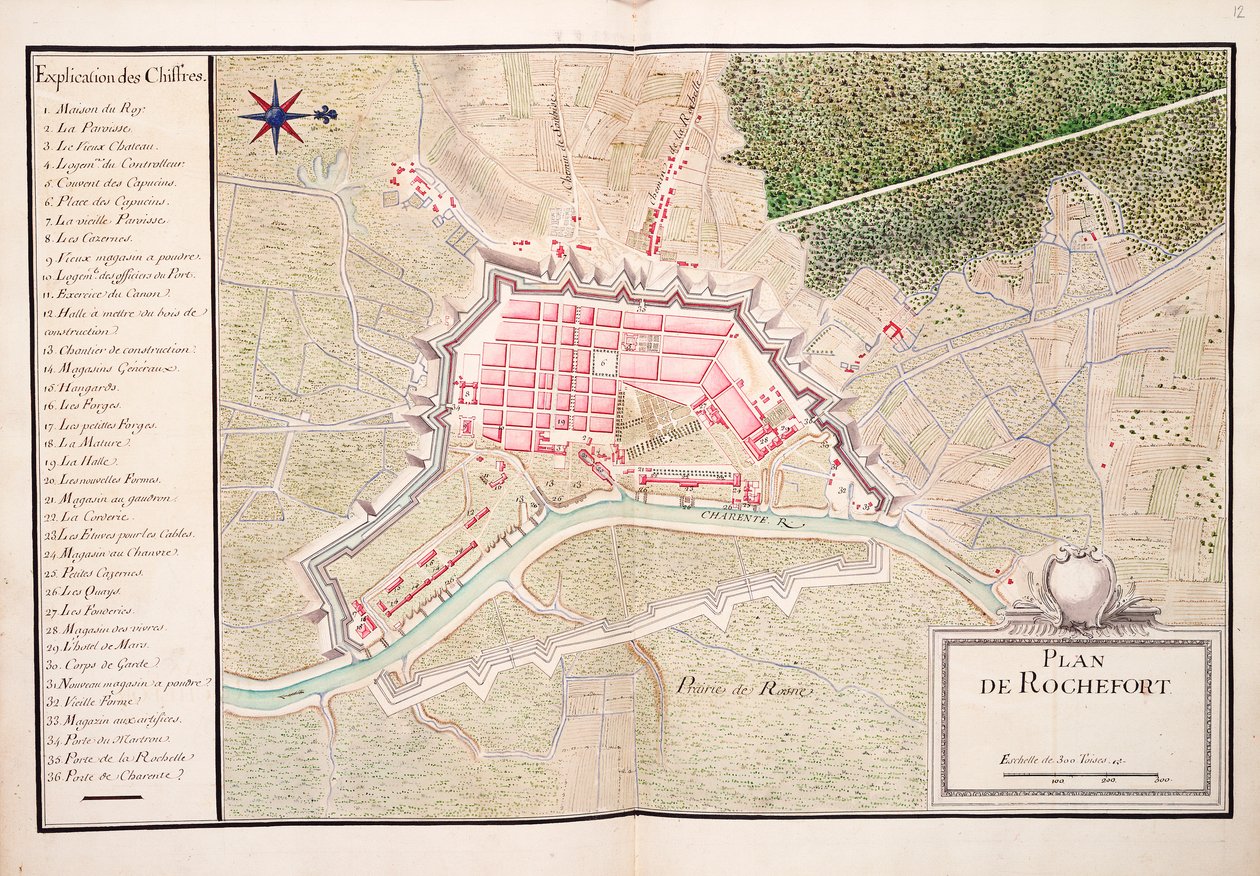 Plan von Rochefort von Unknown artist