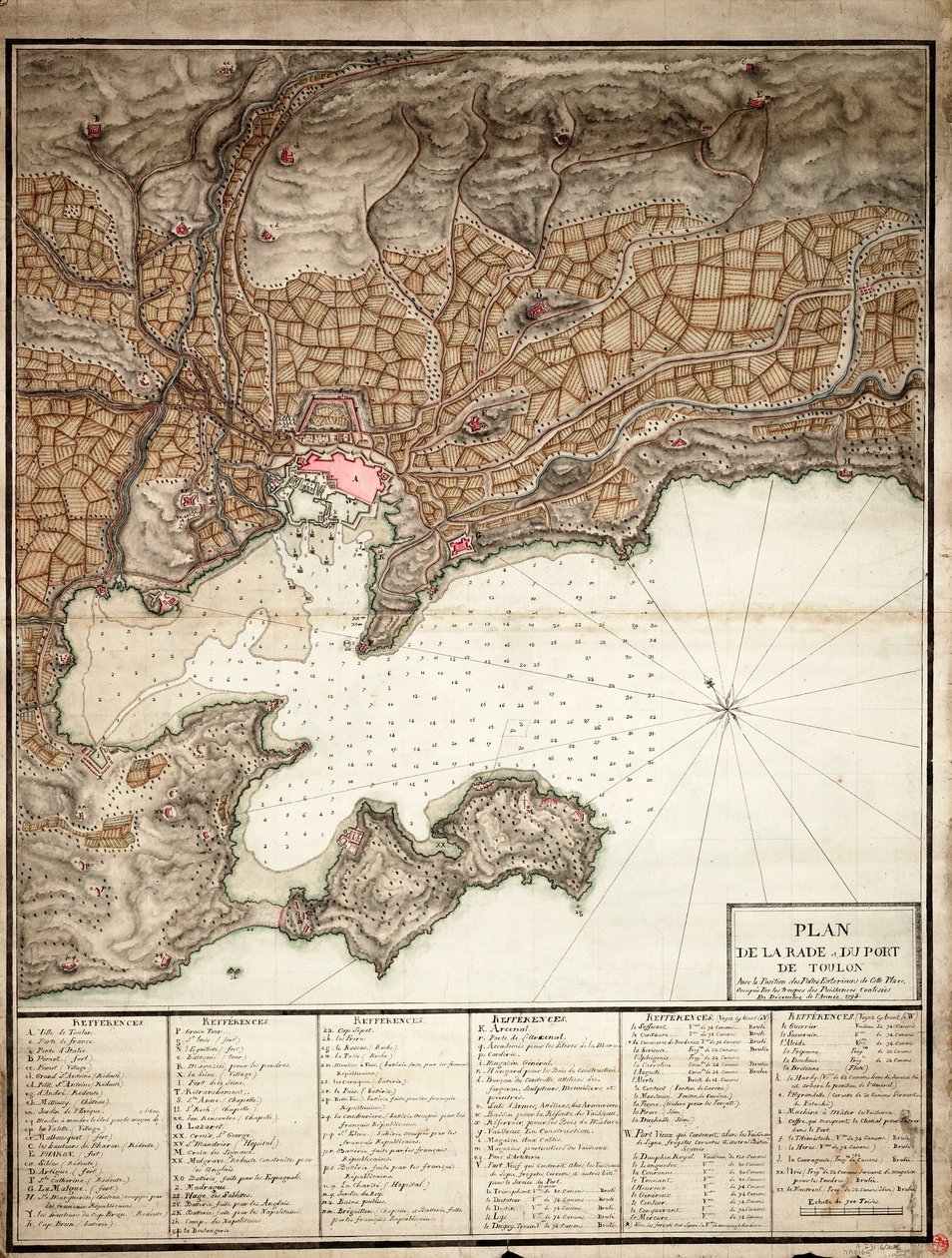 Plan von Toulon von Unknown artist