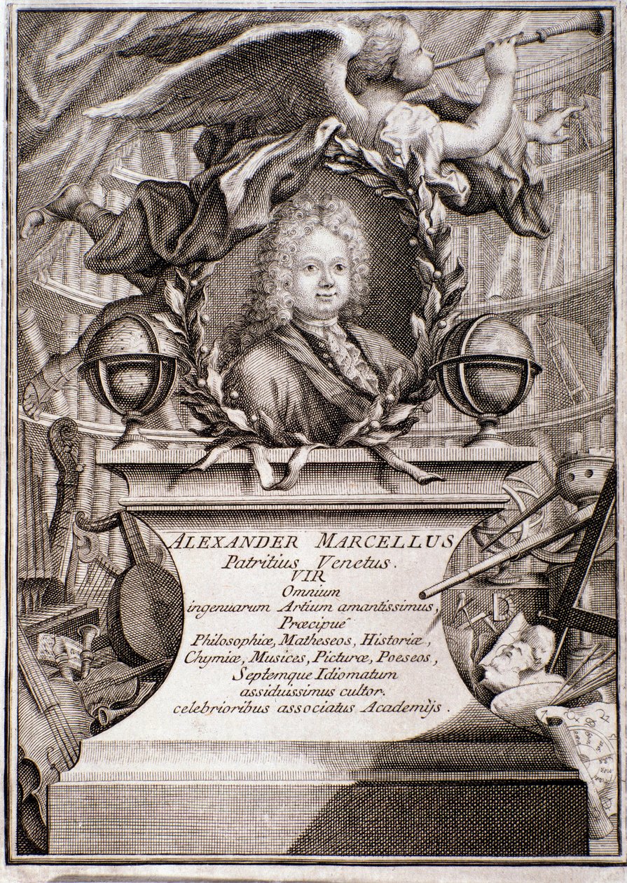 Porträt von Alessandro Marcello (Stich) von Unknown artist