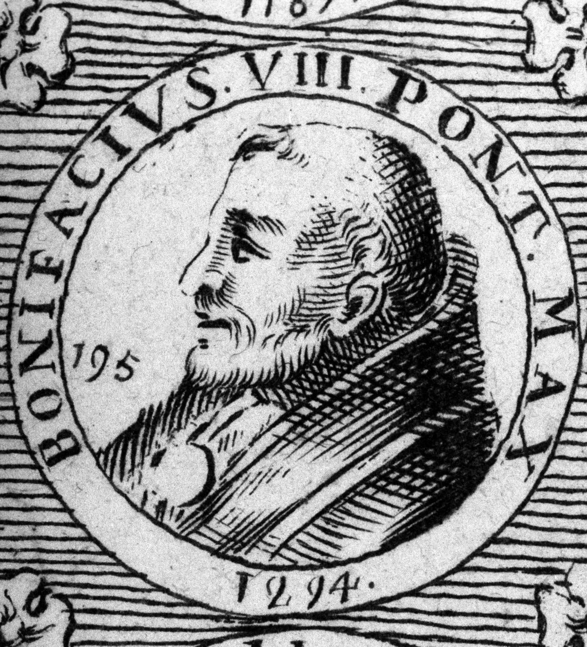 Porträt von Bonifatius VIII. (Benedetto Caetani genannt Bonifacio VIII) von Unknown artist