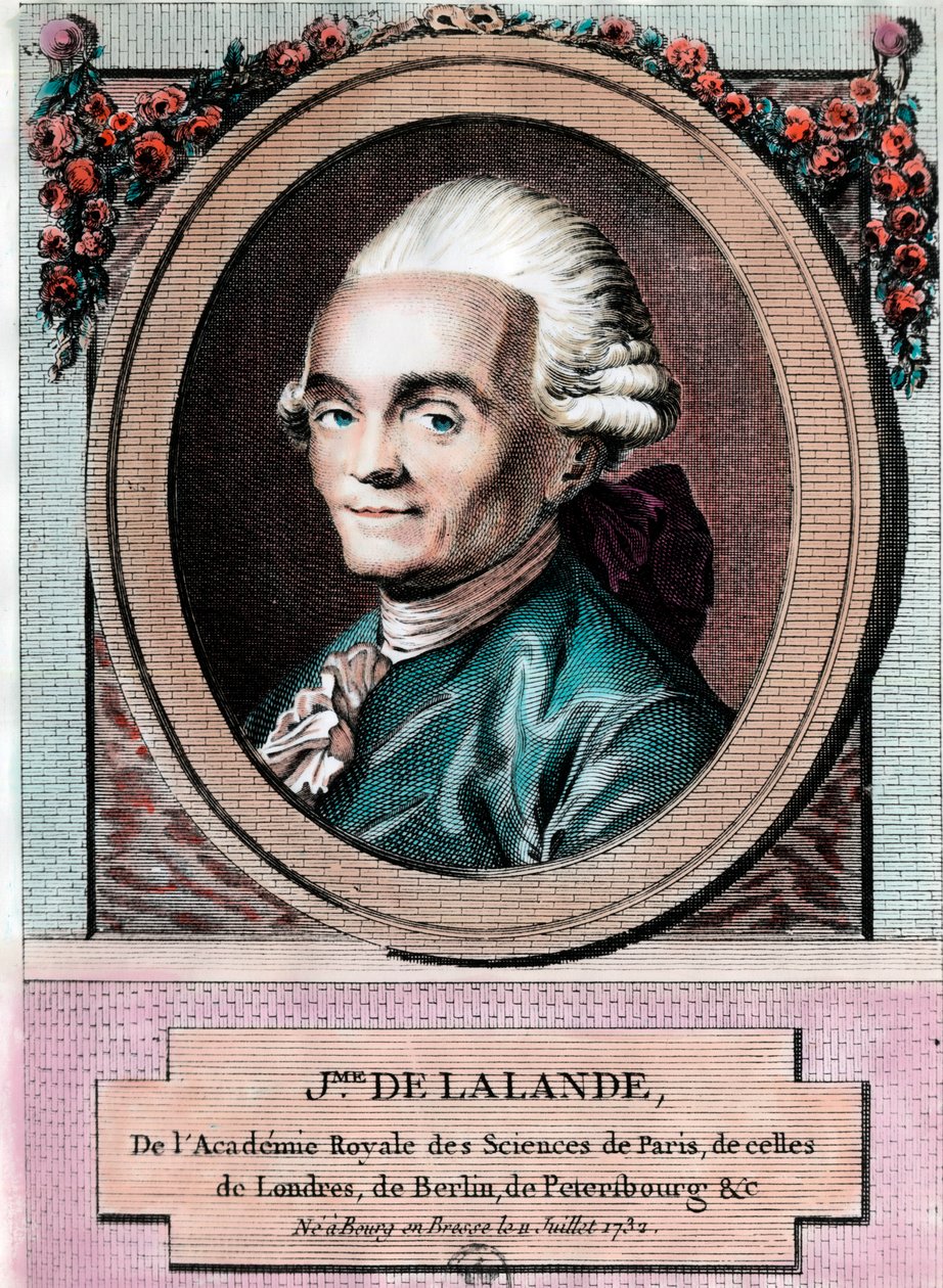 Porträt von Jean Jerome Lefrancois de Lallande (1732-1807) von Unknown artist