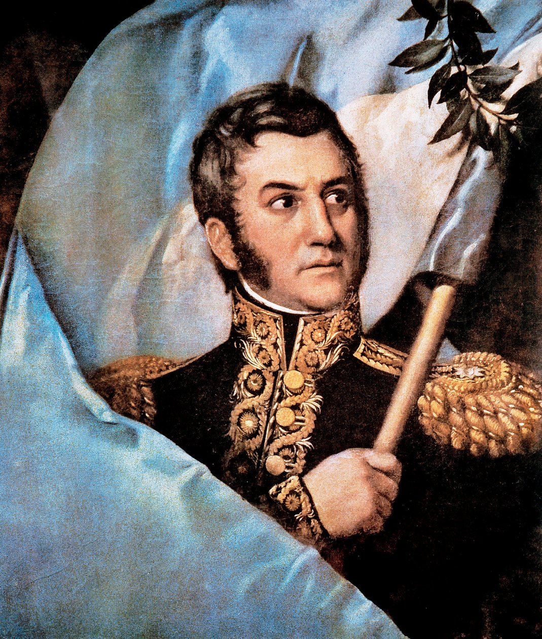 Porträt von José de San Martín (Detail) von Unknown artist