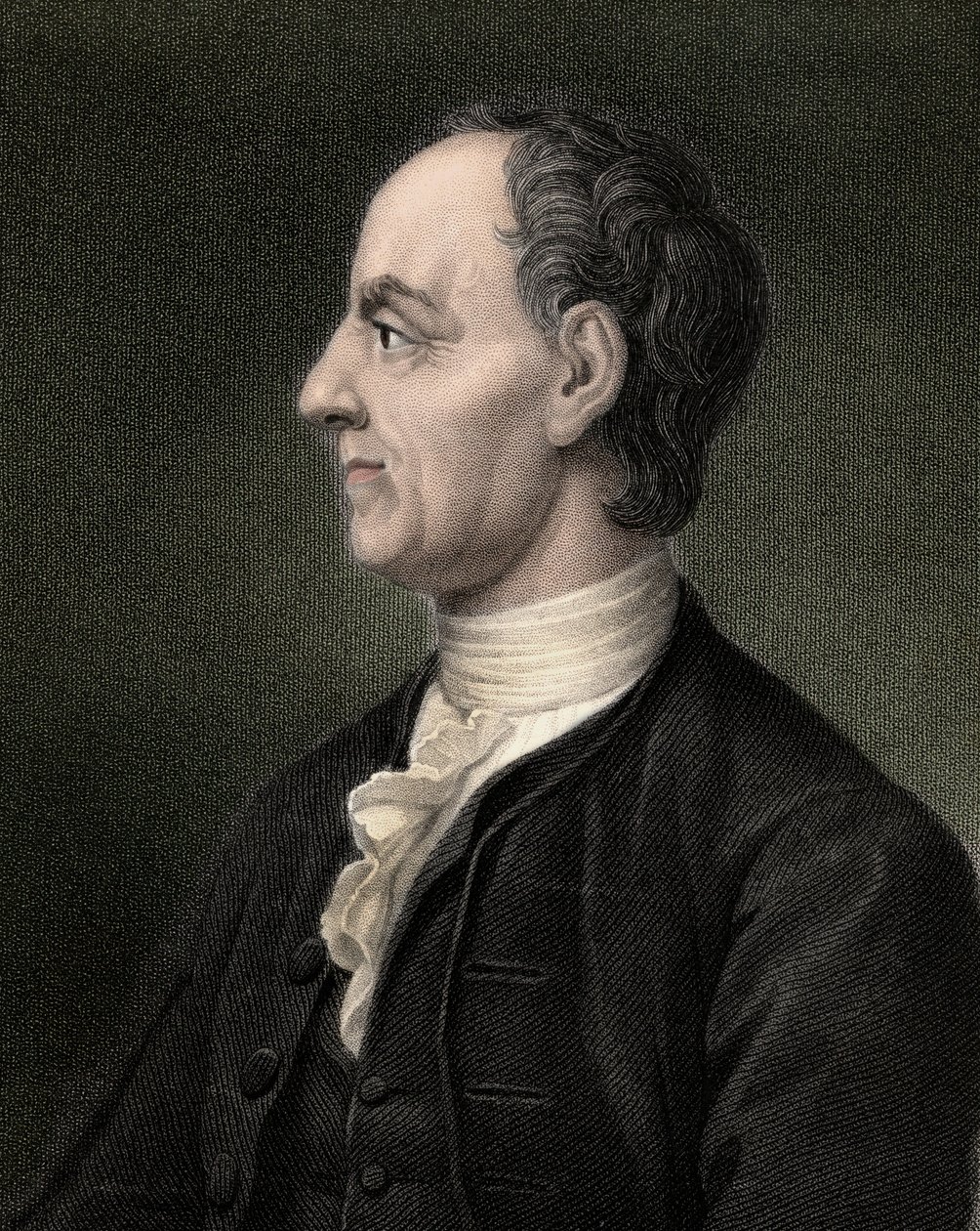 Porträt von Leonhard Euler (1707-1783), Schweizer Mathematiker - Stich - 19. Jahrhundert von Unknown artist