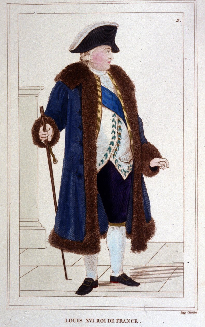 Porträt von Ludwig XVI. (1754 - 1793) Gravur von 1830 von Unknown artist