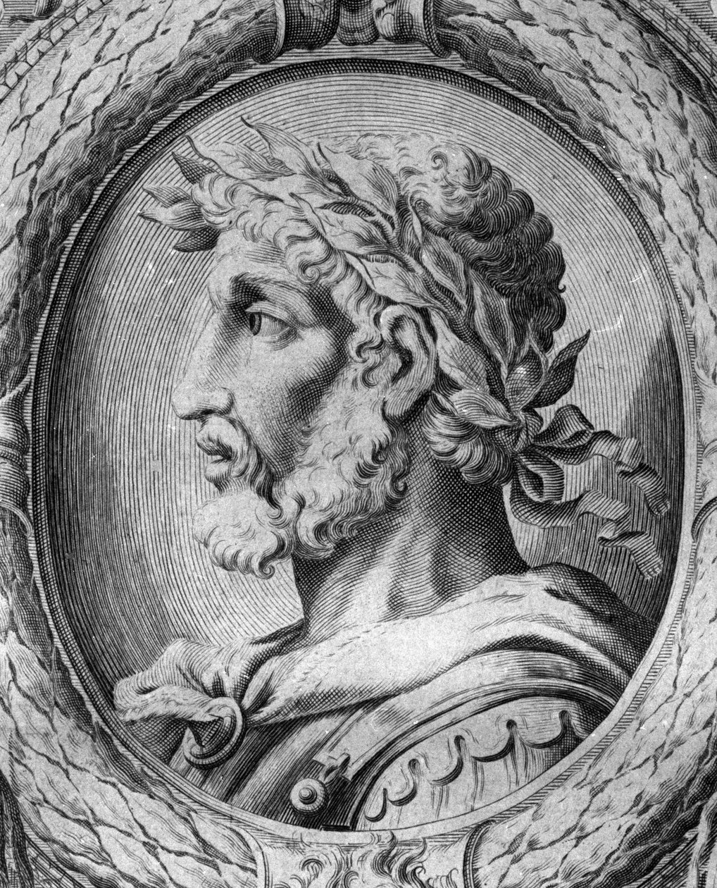 Porträt von Odoaker (Odovacar), Anführer der Heruler, Verbündeter der Hunnen und Minister von Attila (435-493). Stich aus dem 18. Jahrhundert von Unknown artist
