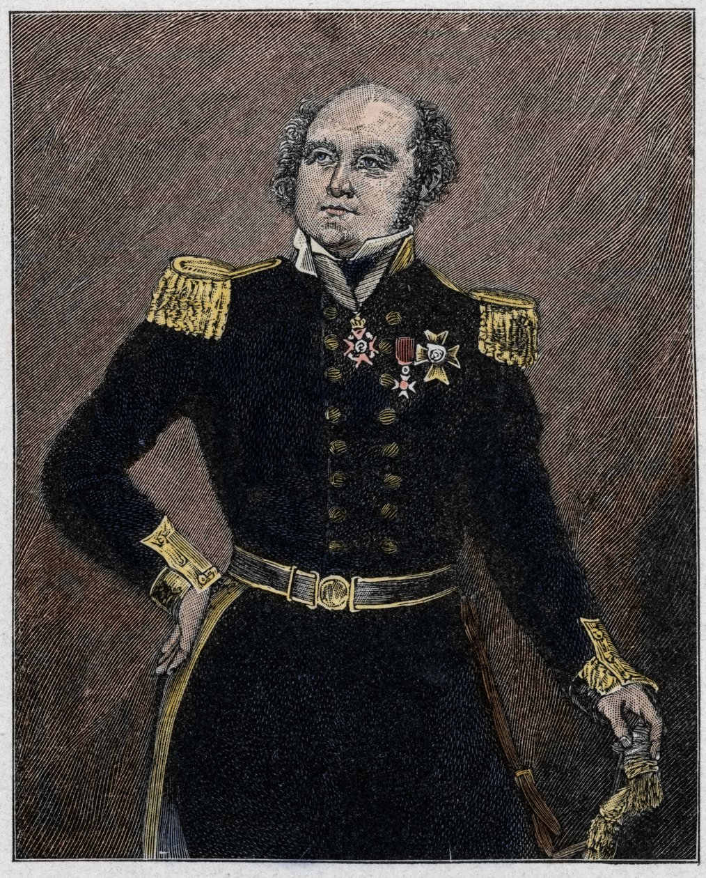 Porträt von Sir John Franklin (1786-1847), Marineoffizier und britischer Entdecker. von Unknown artist