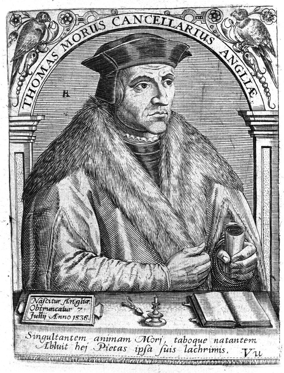 Porträt von Thomas More (1478 - 1538), englischer Politiker und Humanist. von Unknown artist