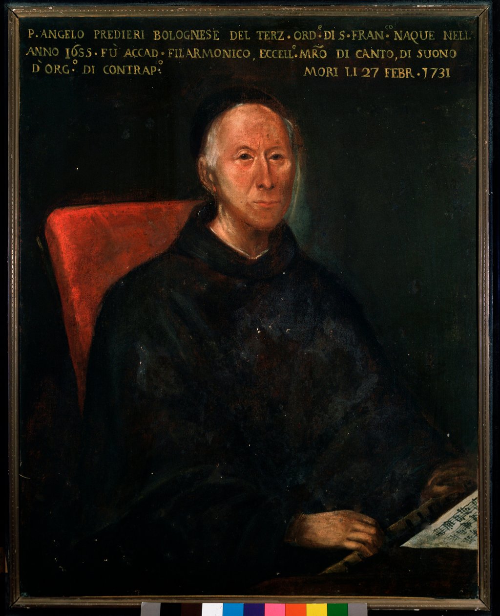 Porträt von Vater Angelo Tommaso Predieri, italienischer Komponist und Lehrer von Unknown artist