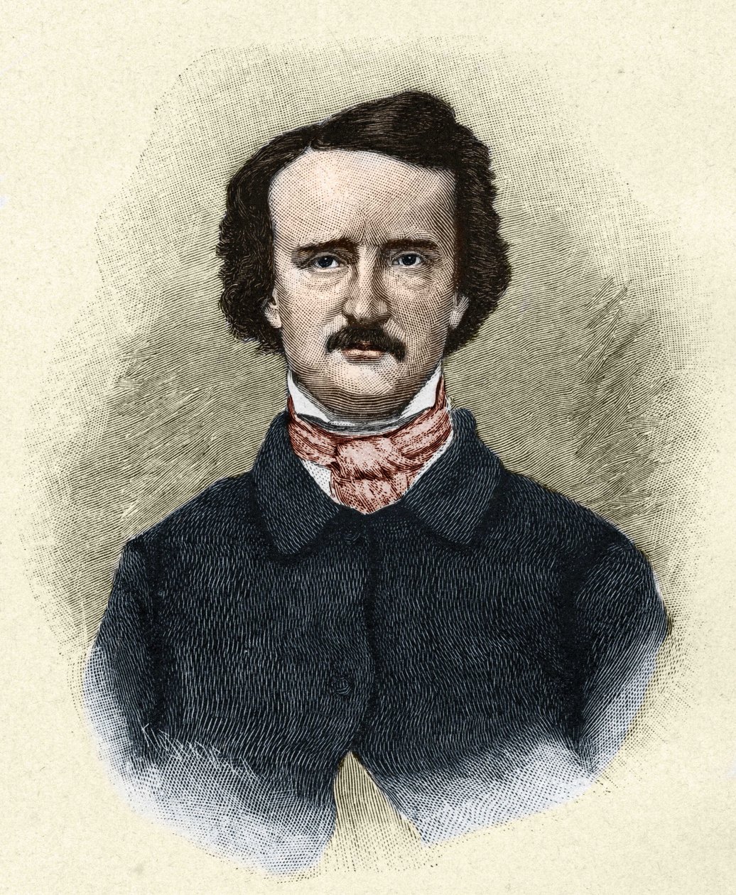 Porträt des amerikanischen Schriftstellers Edgar Allan Poe (1809 - 1849). von Unknown artist
