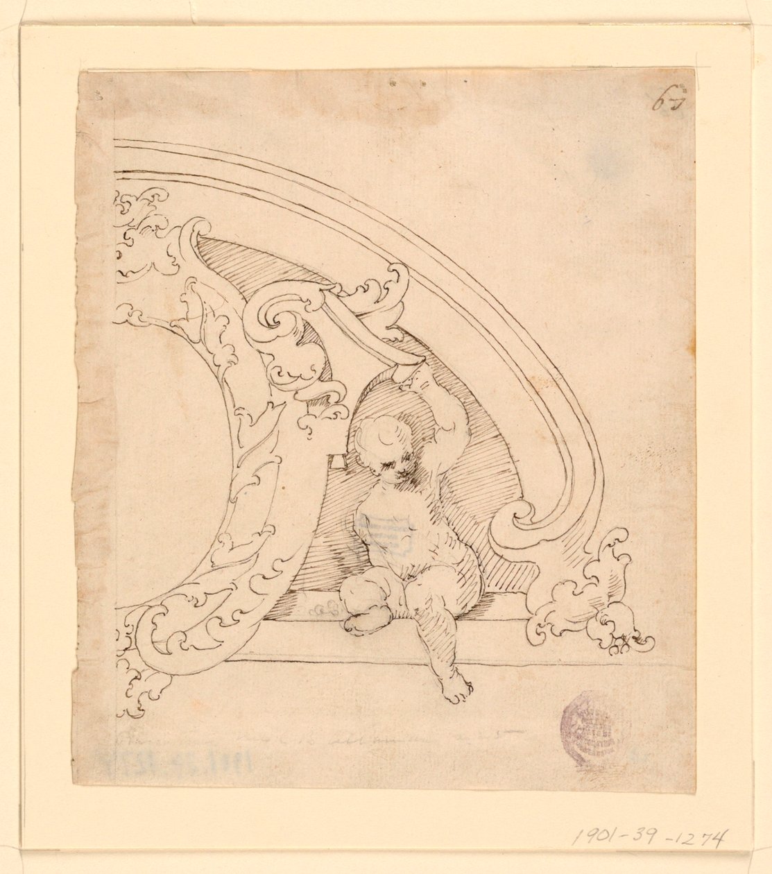 Entwurf für ein dekoratives Giebel von Unknown artist
