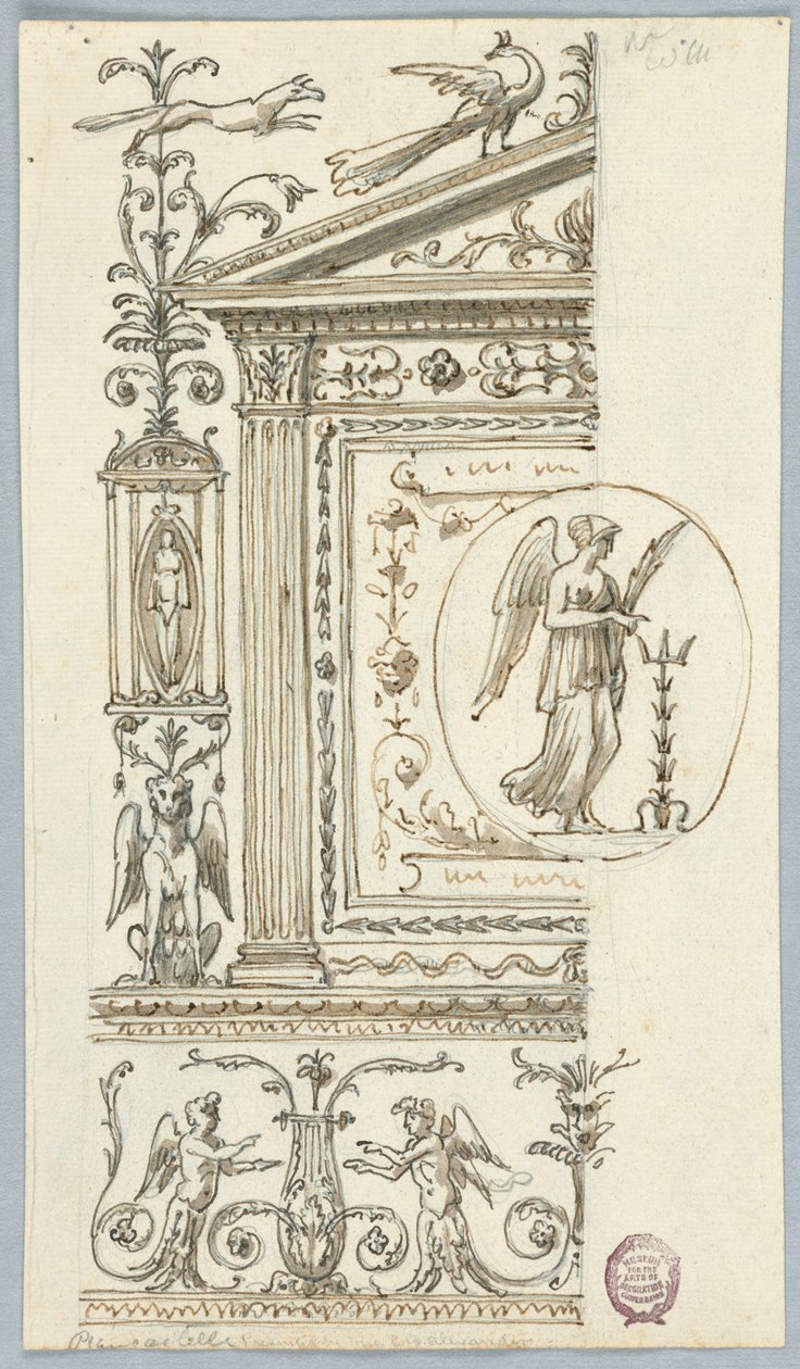 Entwurf für eine Wanddekoration von Unknown artist