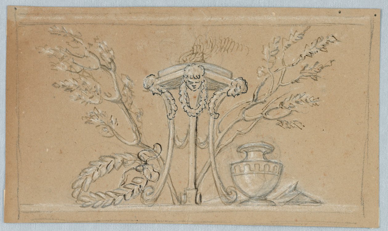 Entwurf für die Dekoration eines länglichen Panels von Unknown artist