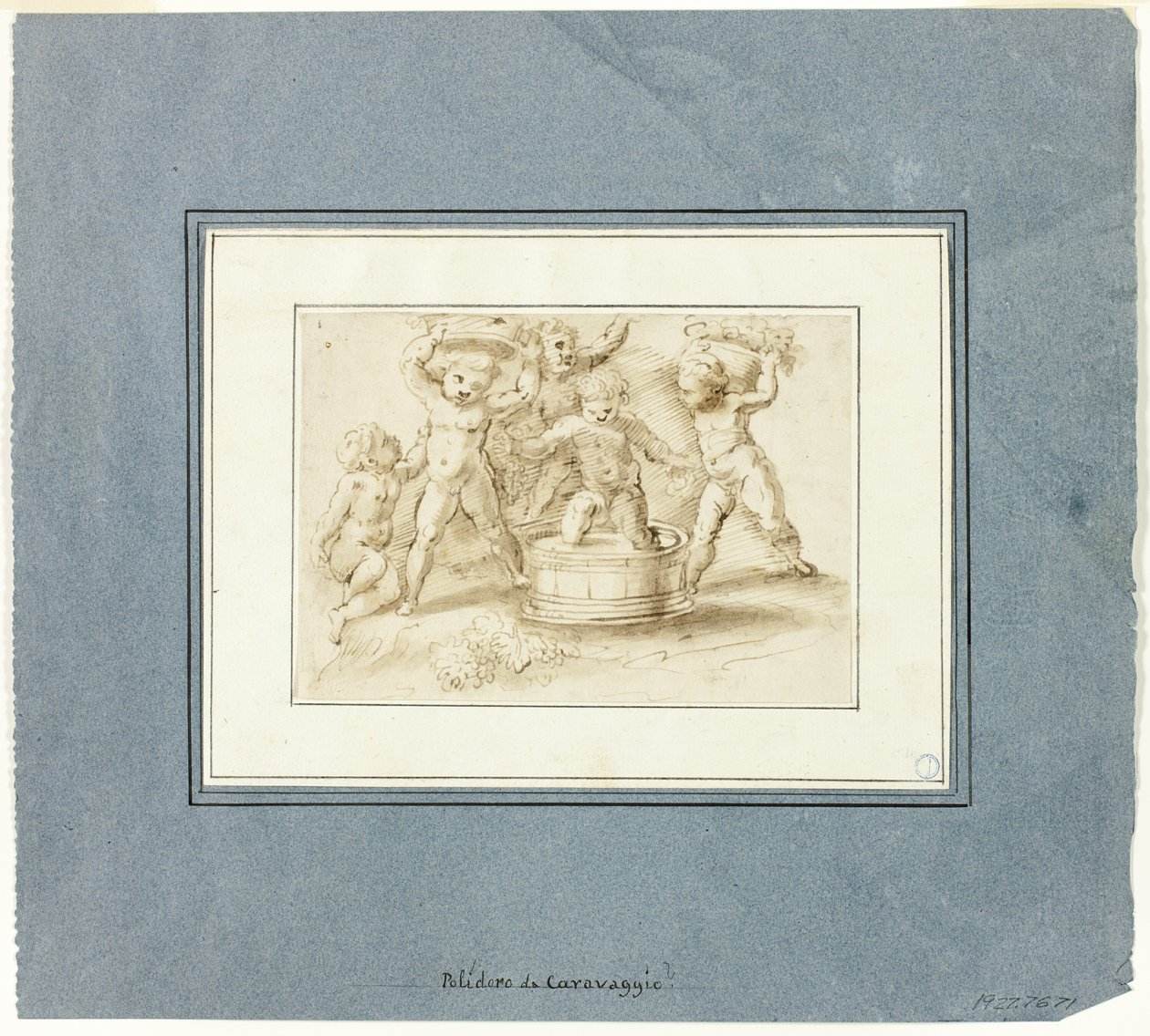 Putti machen Wein von Unknown artist