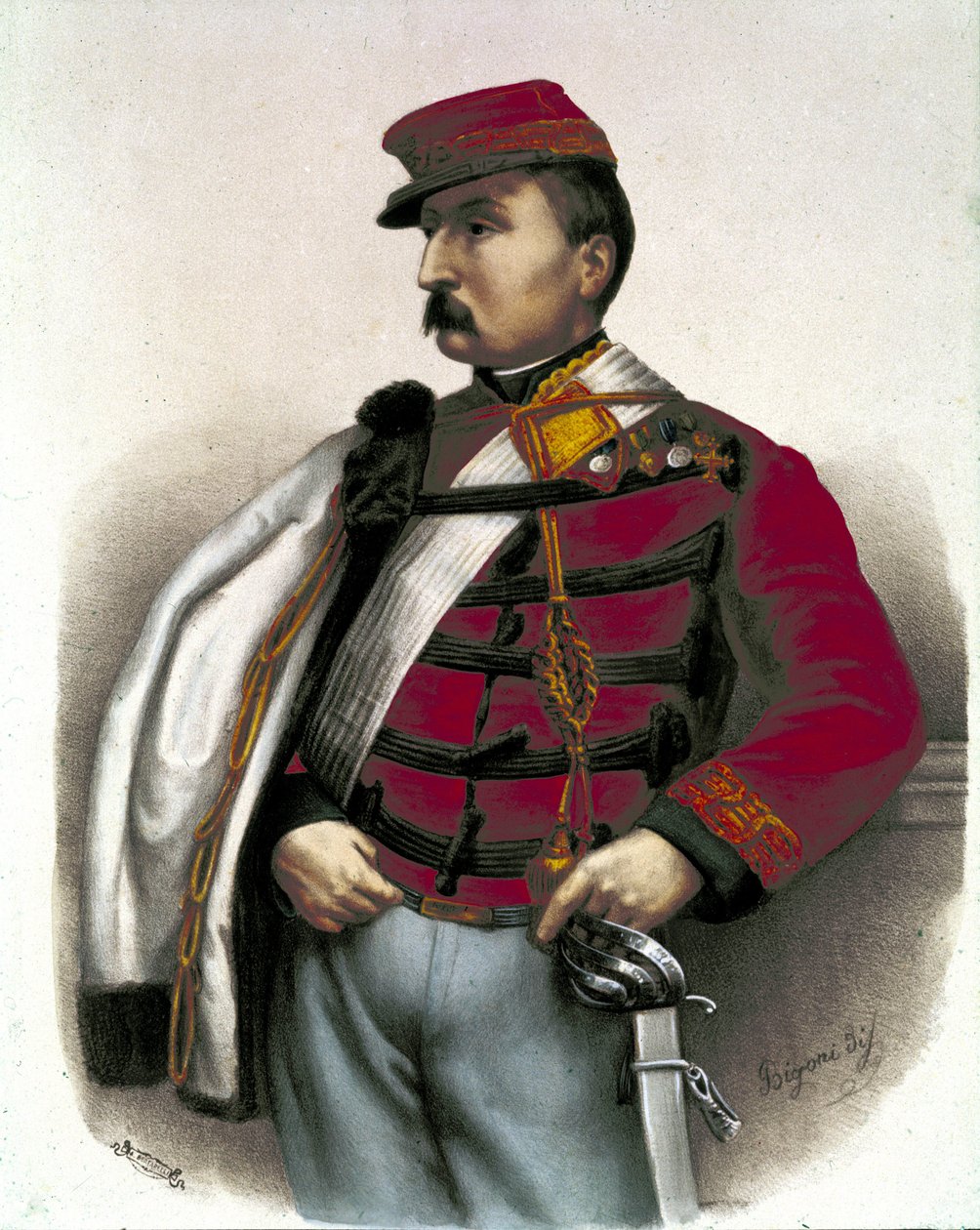 Porträt von Nino Bixio (1821-1873), italienischer Militär und Politiker von Unknown artist