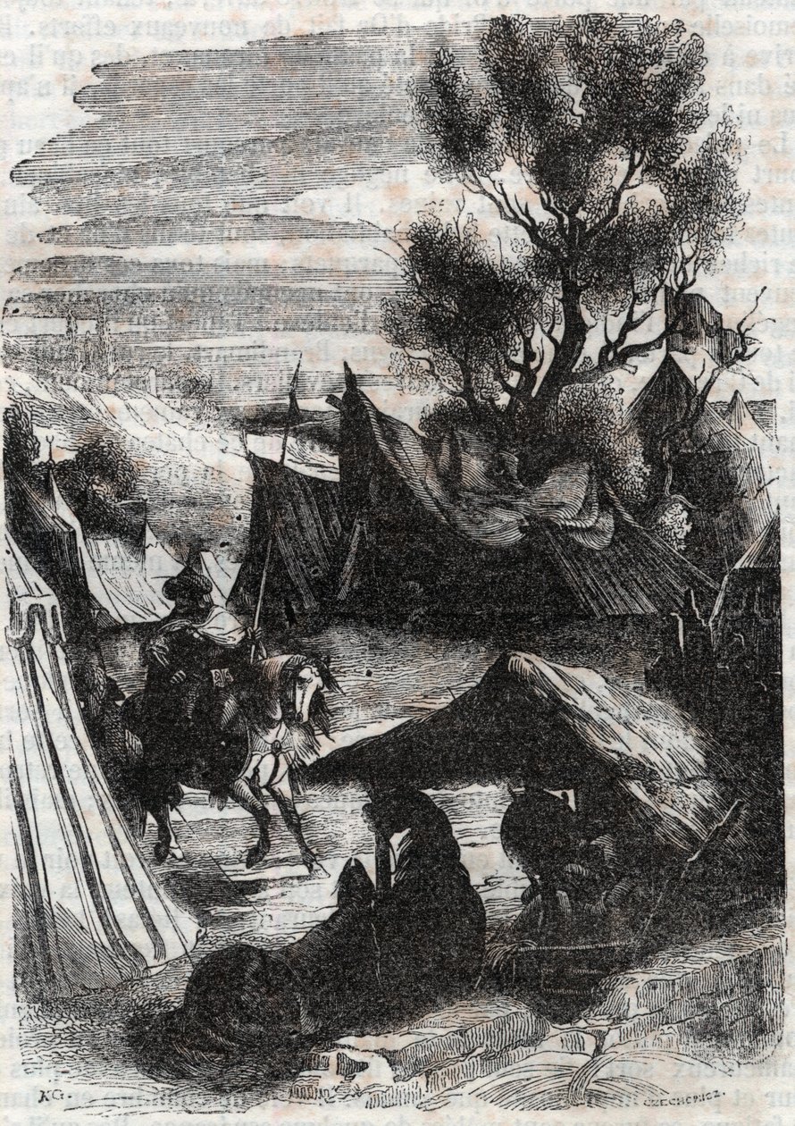Roland im Sarazenlager (Gravur von 1851 aus „Furioser Roland“) von Unknown artist