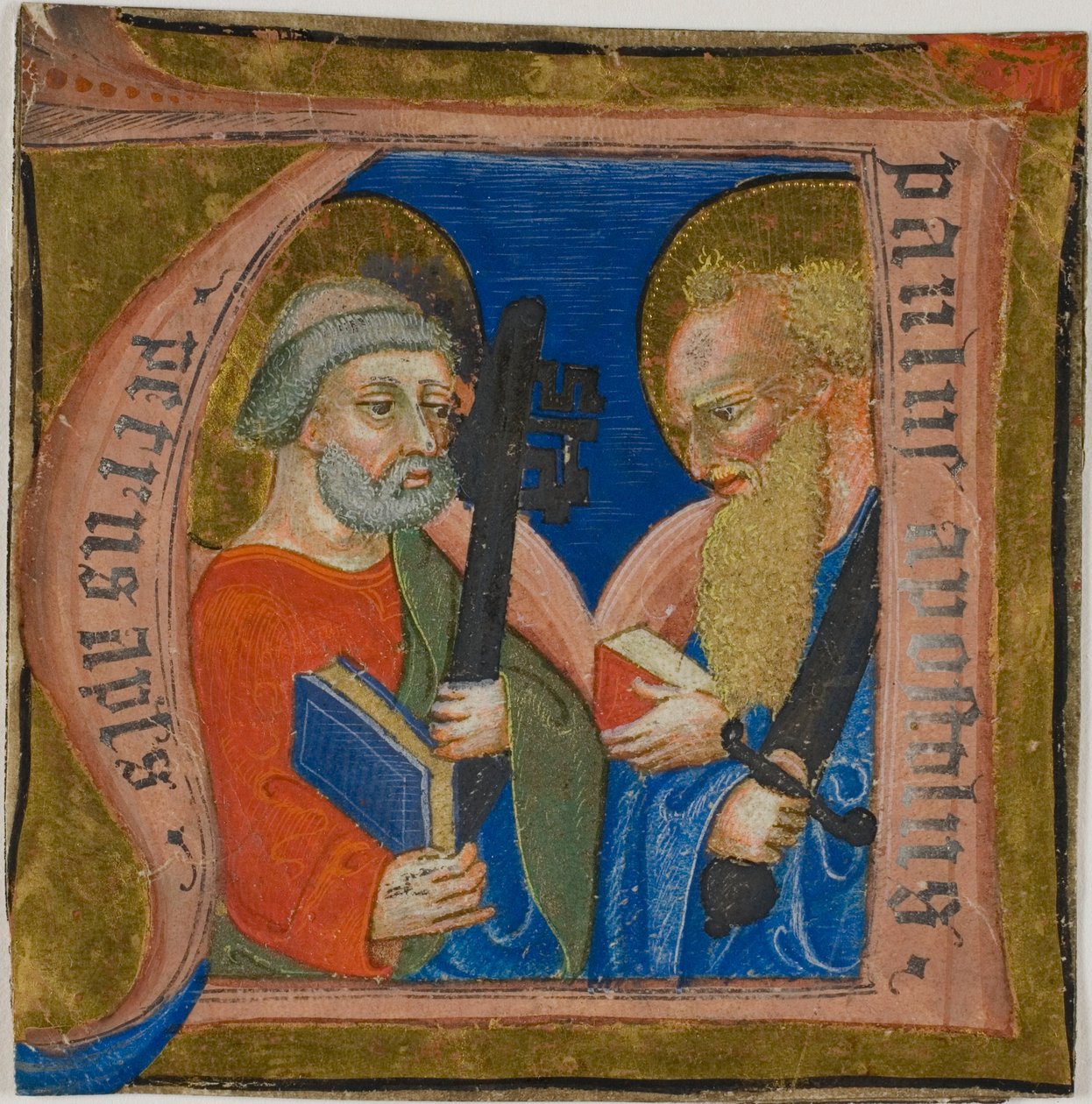 Heilige Peter und Paul in einem historisierten Initial "N" aus einem Chorbuch von Unknown artist