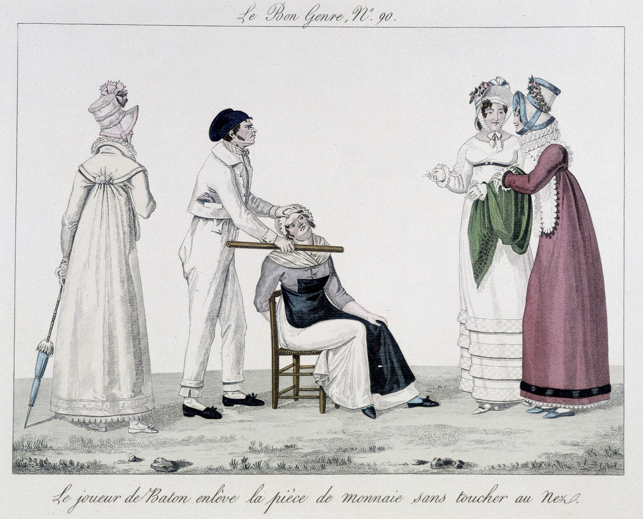 Saltimbanque: Der Stockspieler - in "The good genre", Anfang des 19. Jahrhunderts von Unknown artist