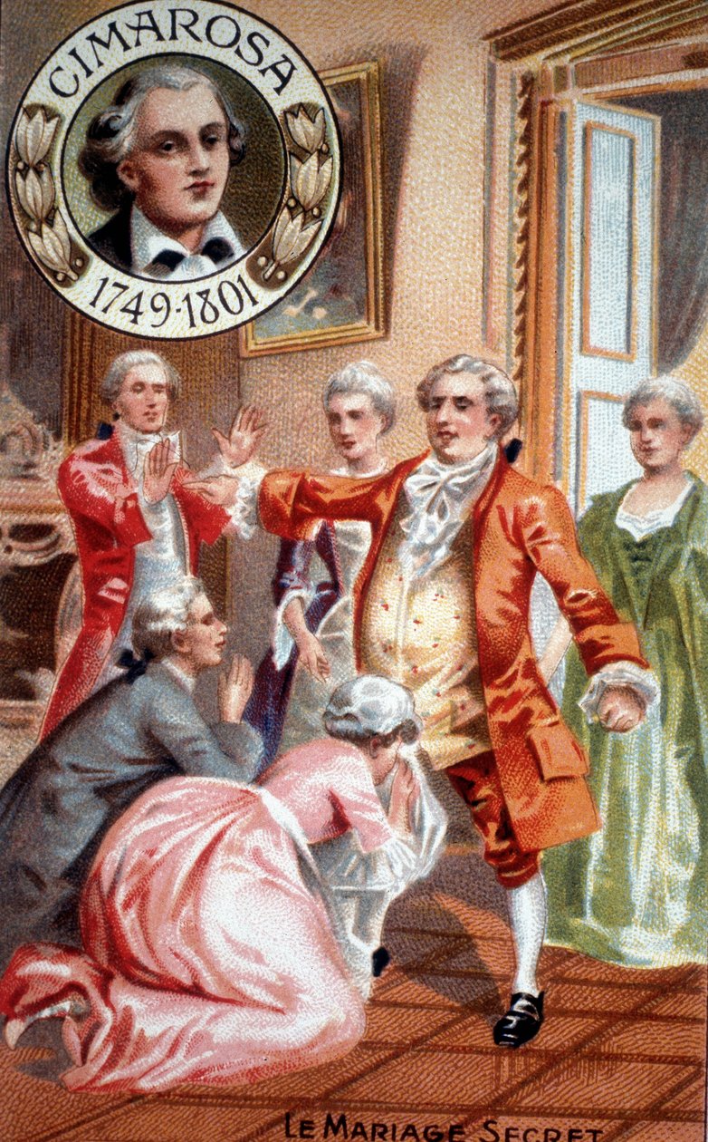 Geheime Hochzeit von Domenico Cimarosa (1749 - 1801) von Unknown artist