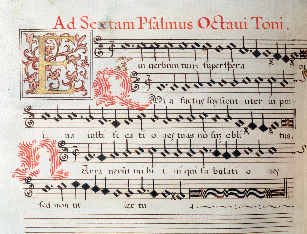 Notenblatt einer sakralen Komposition von Giovanni Giacomo Gastoldi von Unknown artist