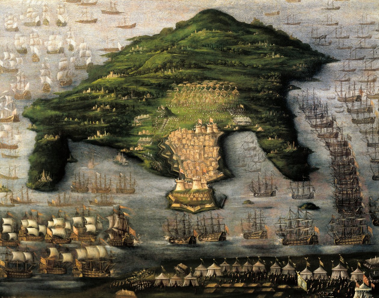 Belagerung von Korfu, Griechenland, unbekannter Künstler von Unknown artist