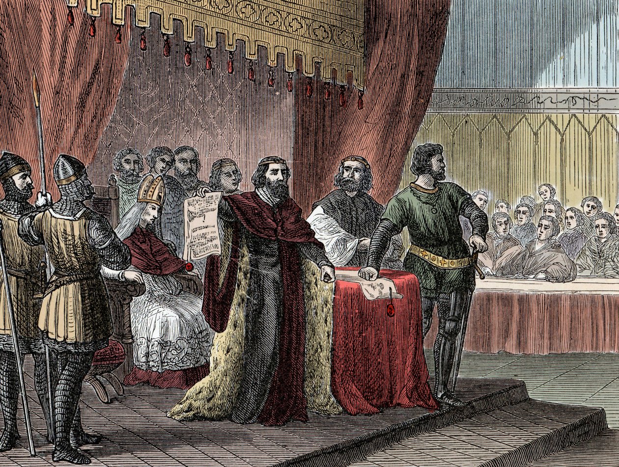 Unterzeichnung der Magna Carta durch König Johann Ohneland (1215) von Unknown artist