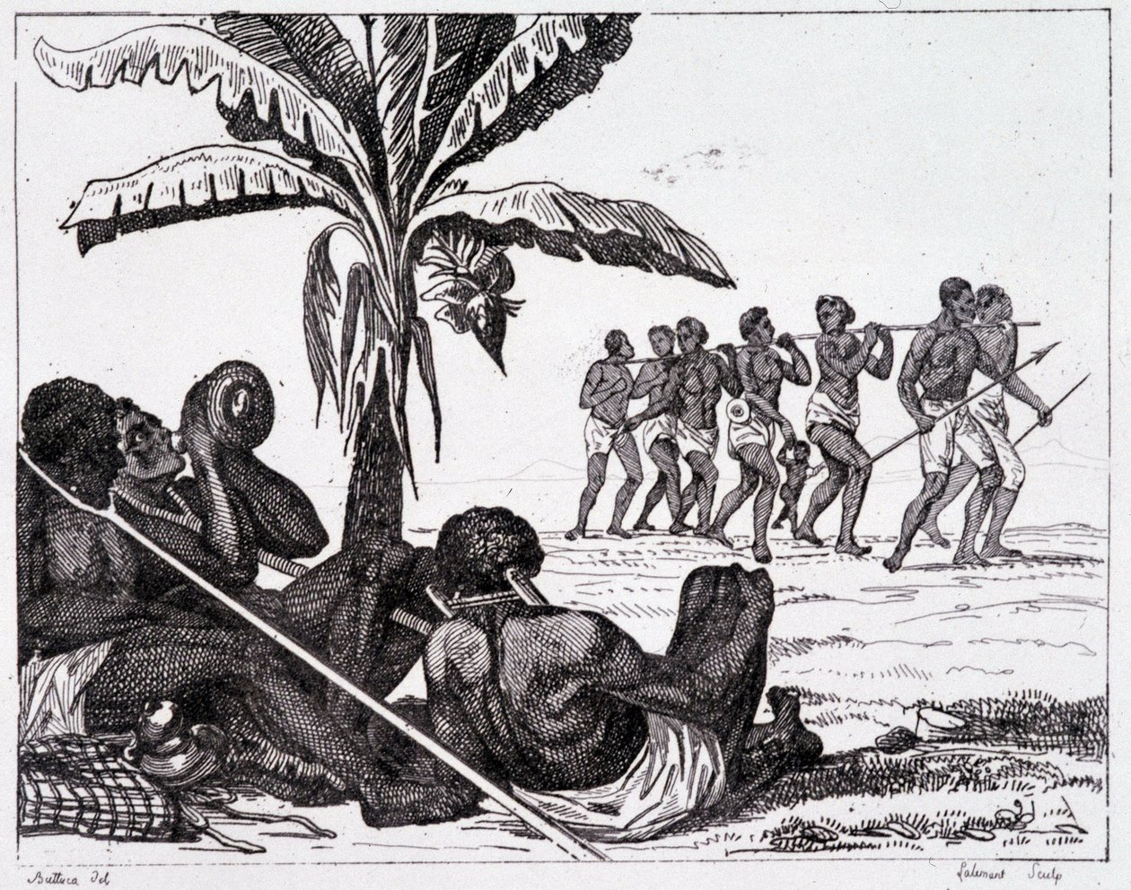 Sklavenhandel auf einer Reise - in „Bilderbuch Frankreich“, T.III von Unknown artist