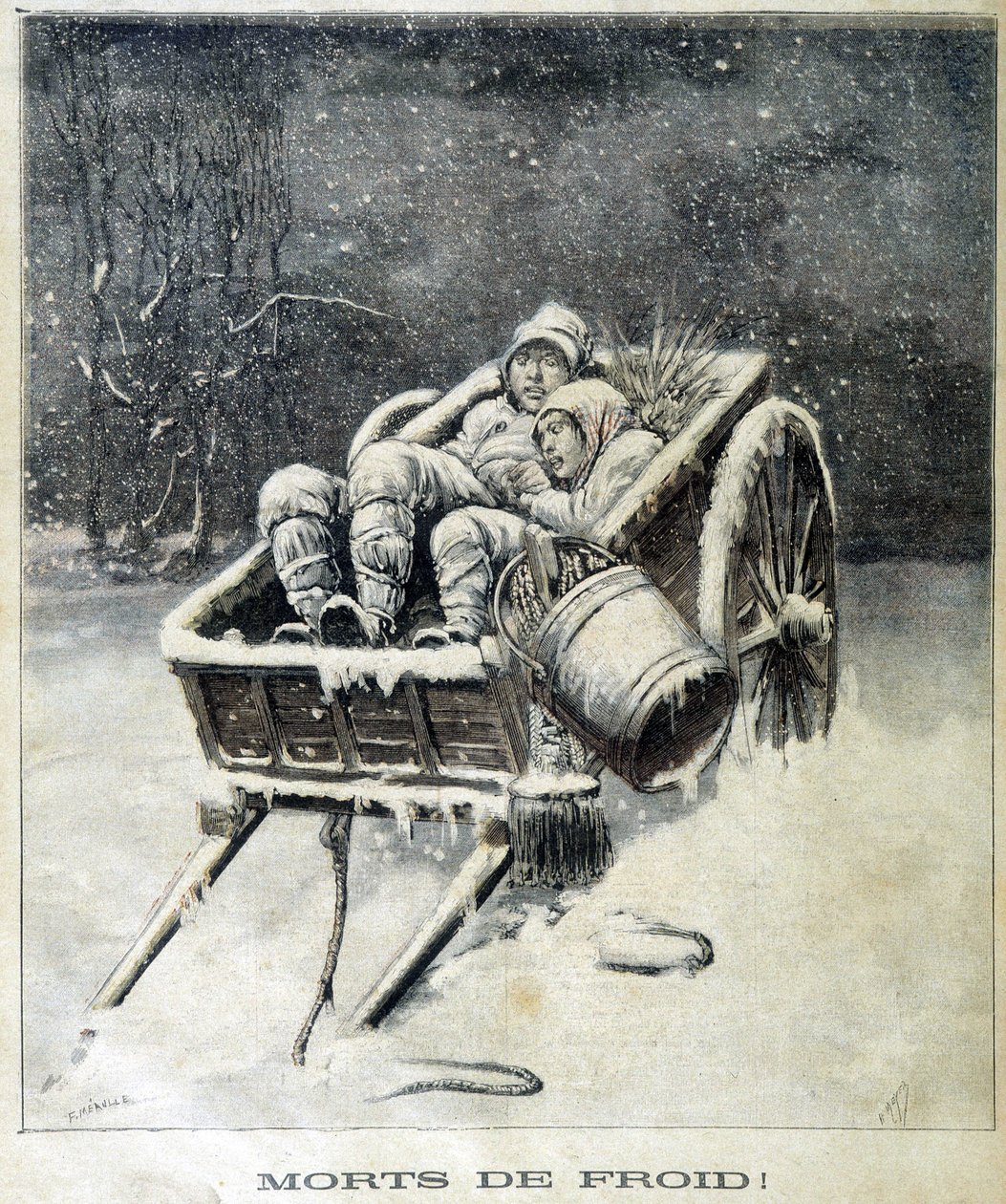 Kleiner Schornstein in der Nähe von Fougères, erfroren - in „Le Petity Journal“ von Unknown artist