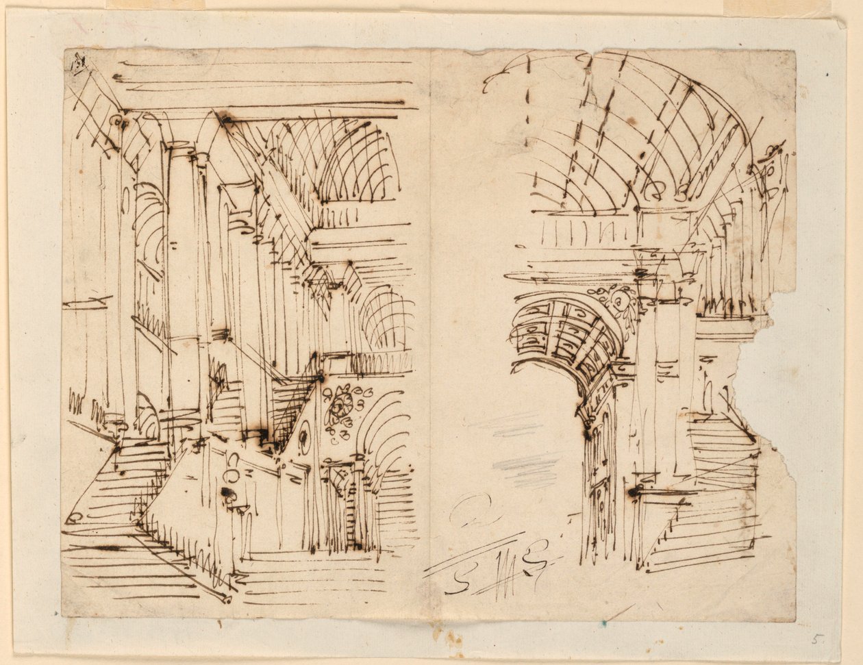 Bühnenbild, Treppen von Unknown artist