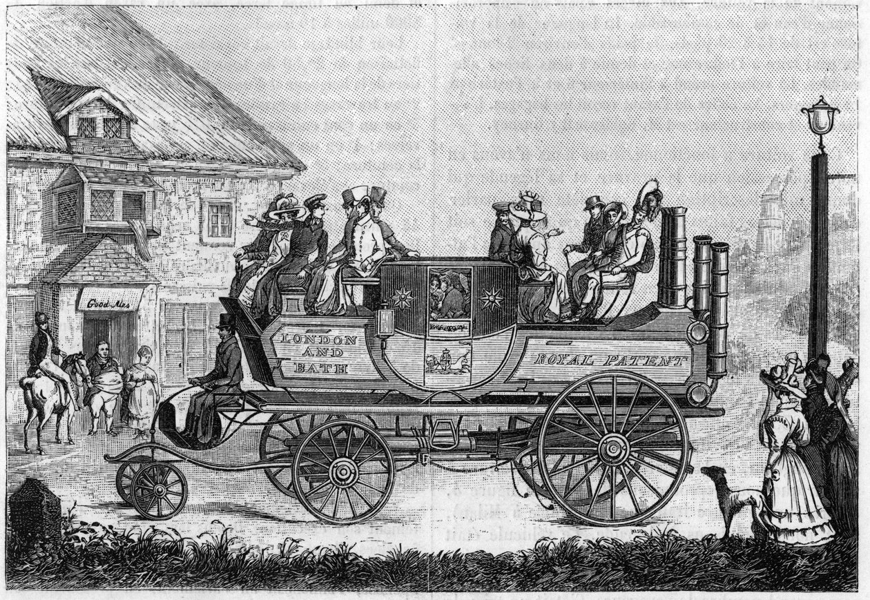 Dampfwagen von Gurney (Gurney Goldsworthy), getestet in London im Jahr 1827. von Unknown artist