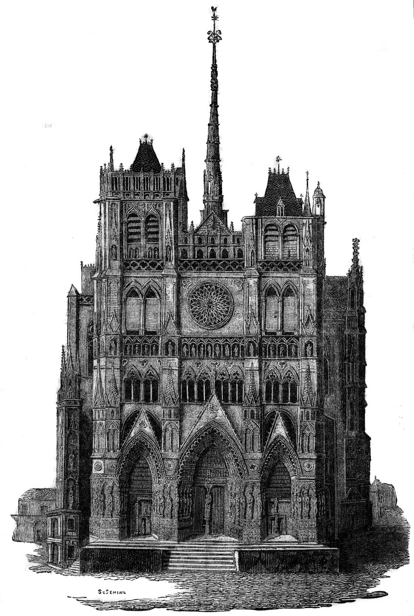 Die Kathedrale von Amiens im 19. Jahrhundert. von Unknown artist