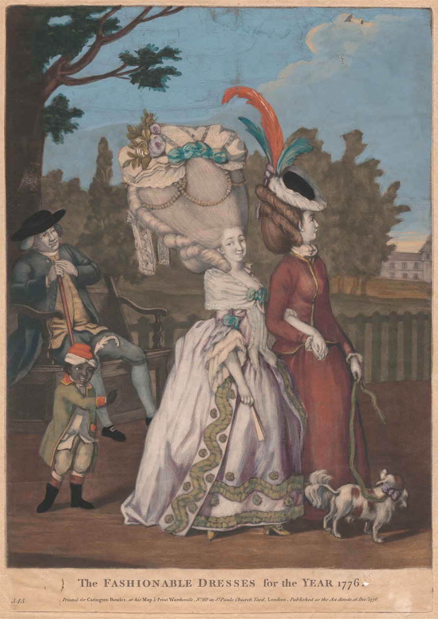 Die modischen Kleider für das Jahr 1776 von Unknown artist