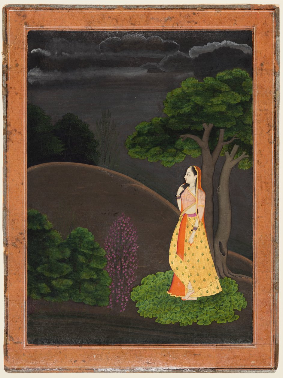 Die Heldin, die sehnsüchtig auf ihren abwesenden Liebhaber wartet (Utka Nayaka) von Unknown artist