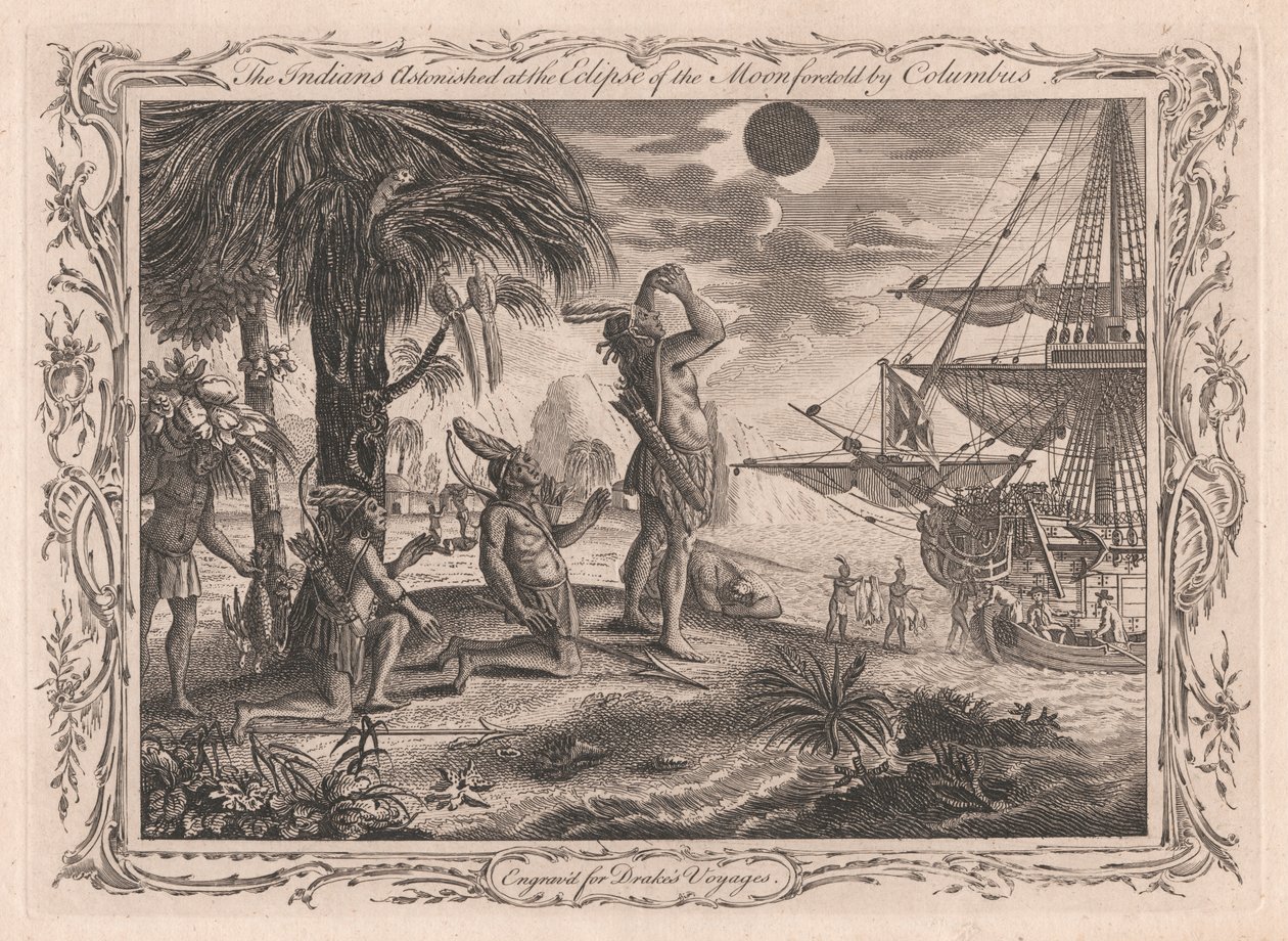 Die Indianer erstaunt über die von Kolumbus vorhergesagte Mondfinsternis von Unknown artist