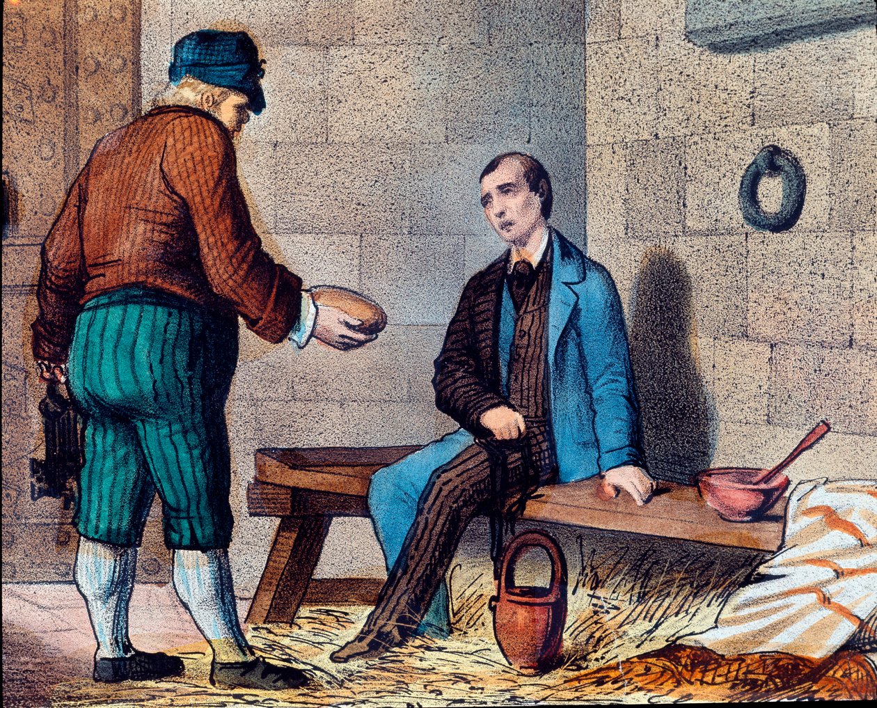 Der italienische Patriot Silvio Pellico (1798-1854), beschuldigt des Carbonarismus und eingesperrt in der Festung Spielberg (Spilberk) in Mähren von Unknown artist