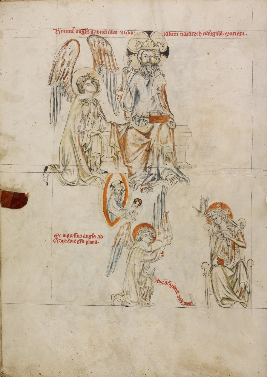 Der Herr sendet Gabriel aus; Die Verkündigung von Unknown artist