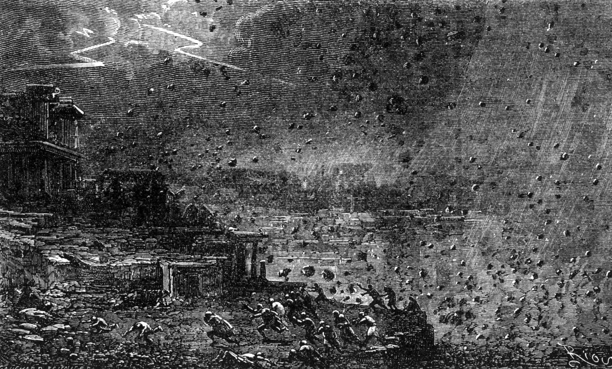Die Zerstörung von Pompeji im Jahr 79 von Unknown artist