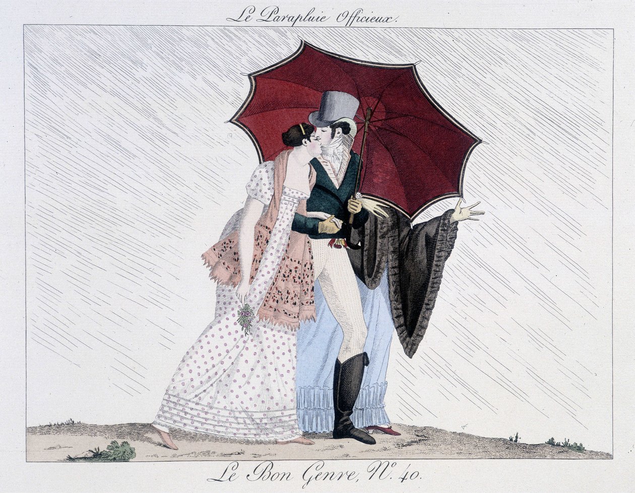 Der informelle Regenschirm - in "Le Bon genre", Nr. 40, Ende des 19. Jahrhunderts von Unknown artist