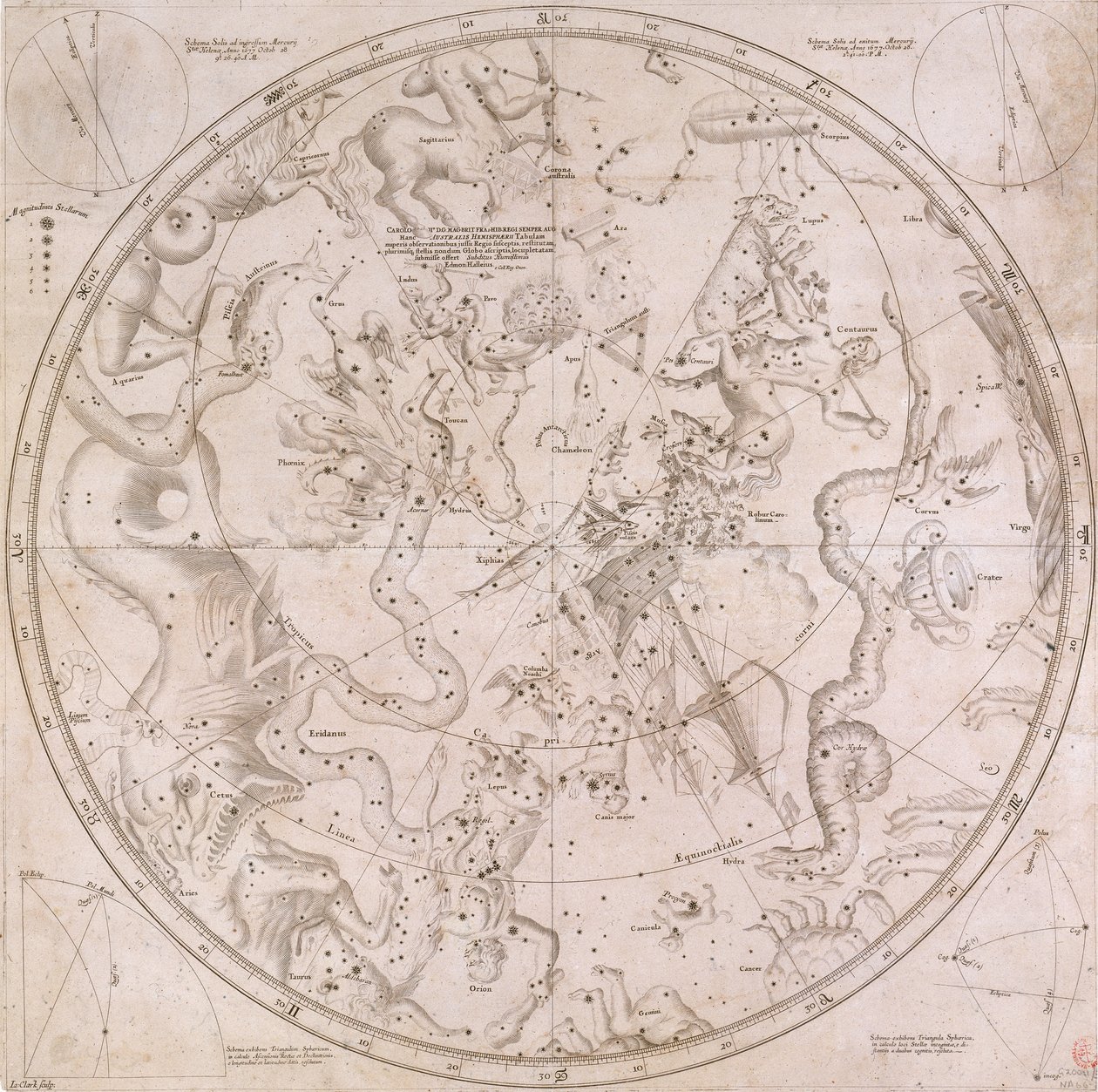 Die Rektaszensionen und Deklinationen der Hauptfixsterne in beiden Hemisphären bis zum Jahr 1678 von Unknown artist
