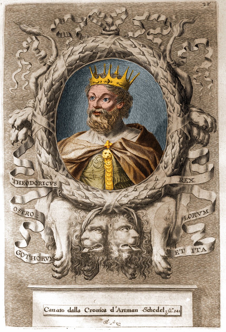 Theoderich der Große (ca. 454-526), König der Ostgoten (474-526) und Gründer des Ostgotenreichs in Italien von Unknown artist