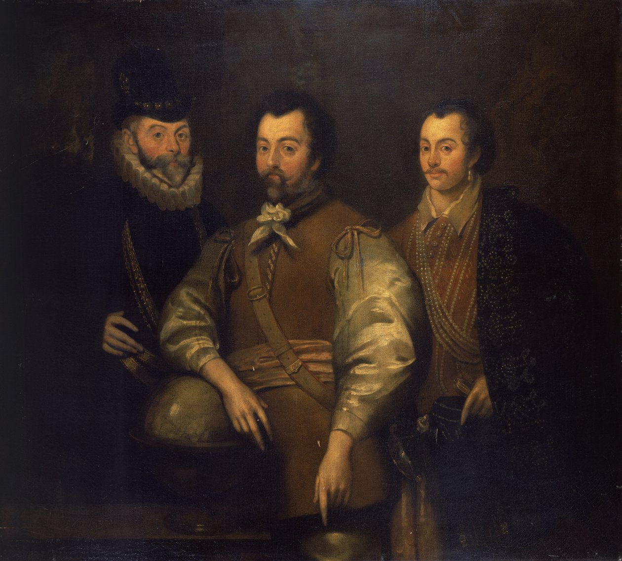 Thomas Cavendish, Sir Francis Drake und Sir John Hawkins von Unknown artist