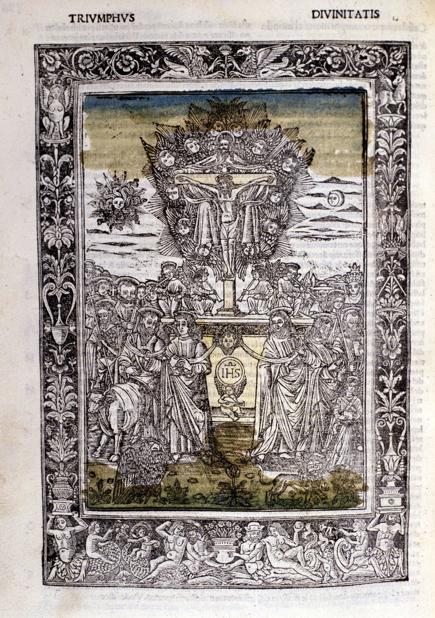 Triumph der Gottheiten von Francesco Petrarca. Miniatur. Bibl. Trivulziana, Mailand von Unknown artist