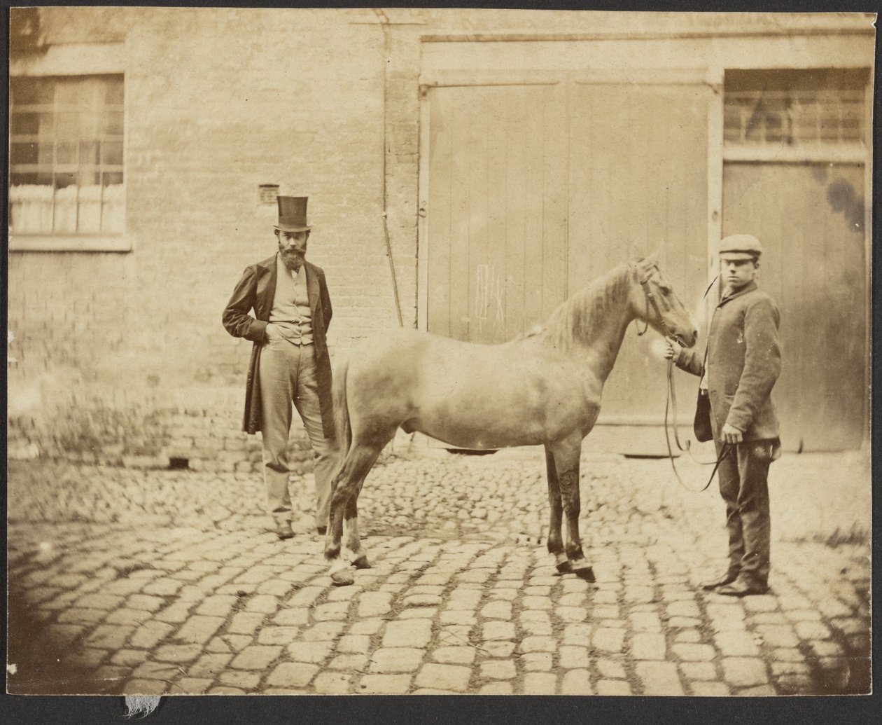 [Zwei Männer und ein Pferd] von Unknown artist