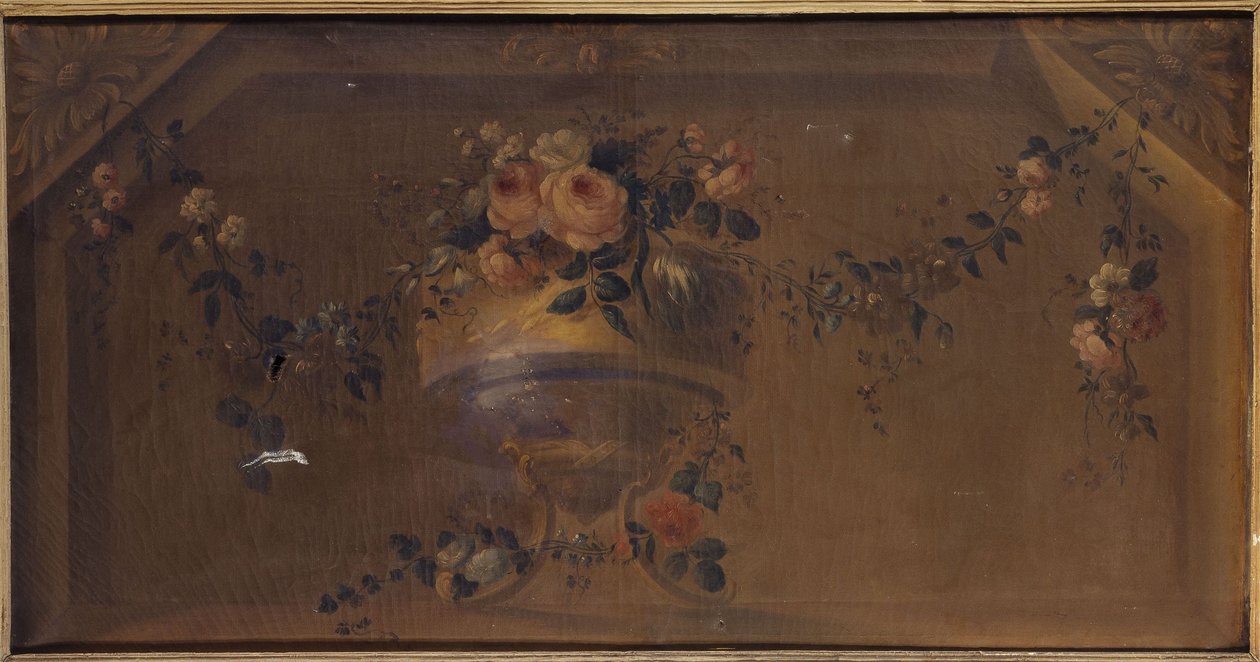 Blumenvase in einer Nische, zwischen 1769 und 1789 von Unknown artist