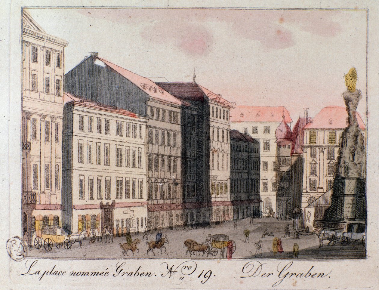 Ansicht des Grabenplatzes in Wien von Unknown artist