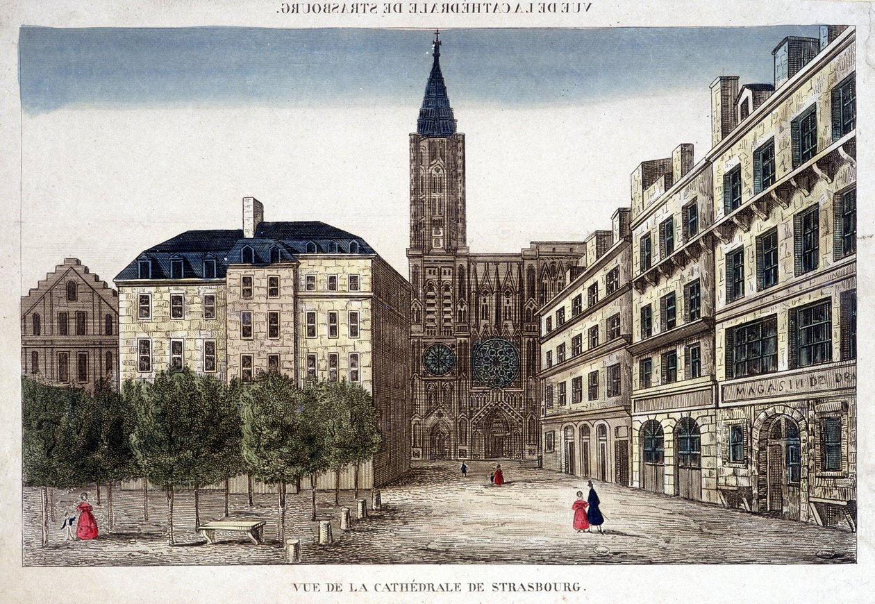 Ansicht des Straßburger Münsters im 18. Jahrhundert. von Unknown artist