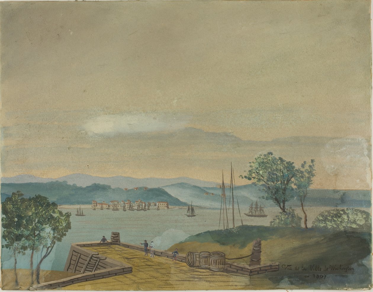 Ansicht der Stadt Washington im Jahr 1807 von Unknown artist